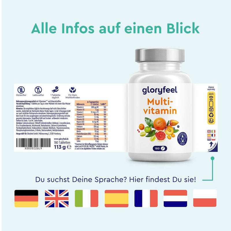 Multivitamin Tabletten Sprachen