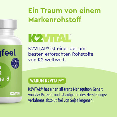 Vitamin D3 + K2 + Omega 3 Kapseln Markenrohstoff