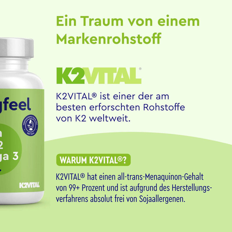 Vitamin D3 + K2 + Omega 3 Kapseln Markenrohstoff